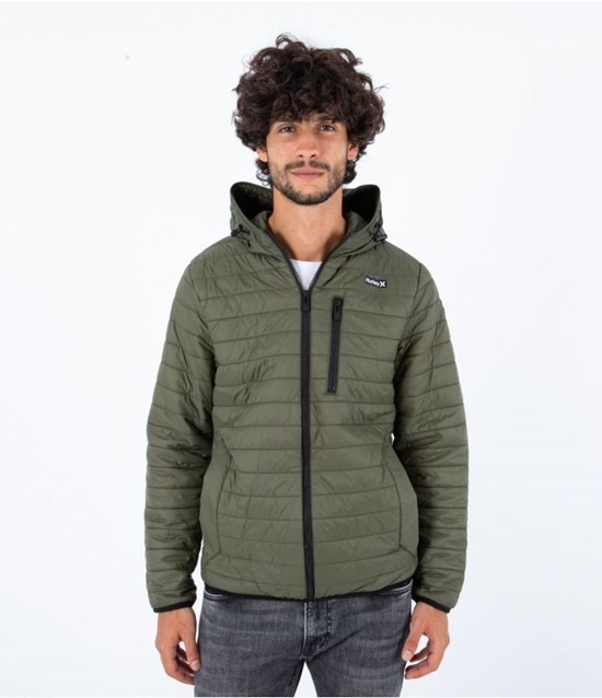 Hurley Balsam Gesteppt Packable Jacket Khaki | 48RGBNOCA