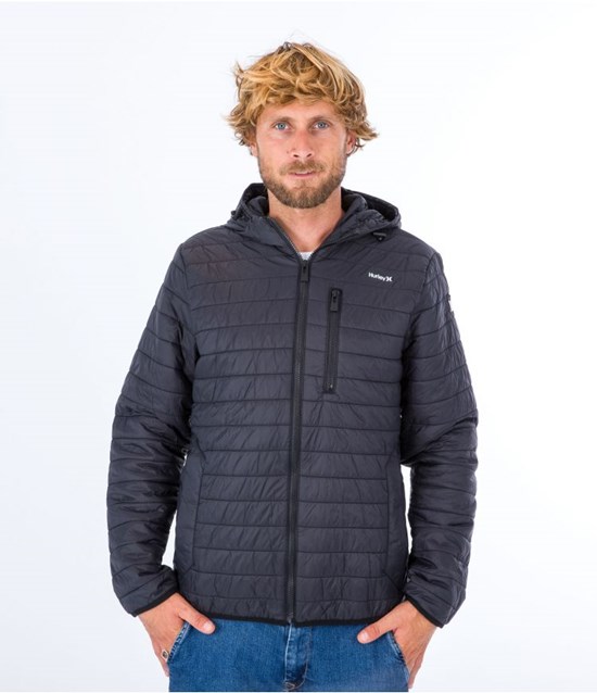 Hurley Balsam Gesteppt Packable Jacket Schwarz | 63ZEWCASI