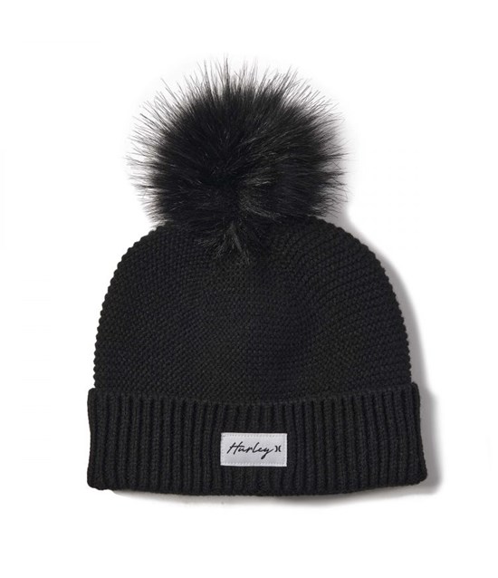 Hurley Beanie Pom Pom Candace Pom Schwarz | 92LXQAJBK