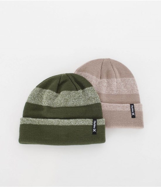 Hurley Beanie Rugby Khaki Olivgrün | 56QKCZFLG