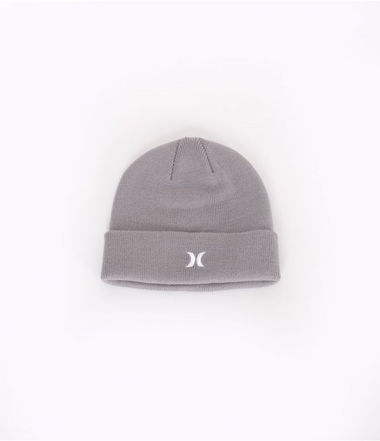 Hurley Icon Cuff Beanie Grau | 80KBUAGOY