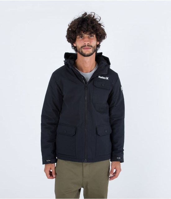 Hurley Jacket Vinson Sherpa Gefütterte Schwarz | 47ZYVAHJU