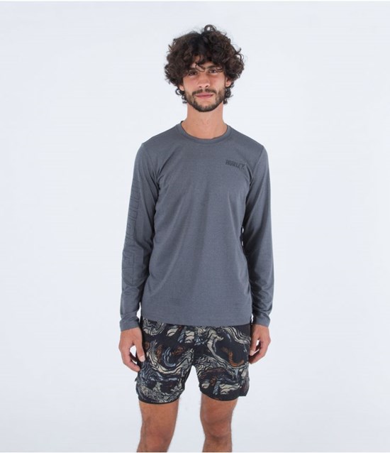 Hurley Lycra Long Sleeve H2o-dri Easton Fastlane Upf Schwarz | 28MPEYIFV