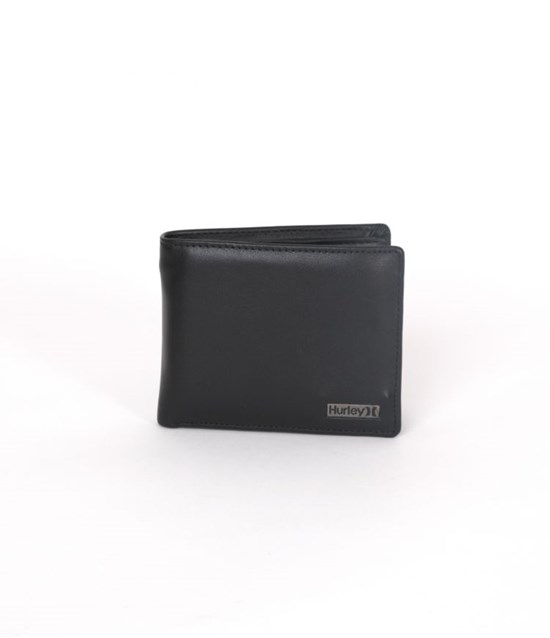 Hurley One & Only Leder Wallet Schwarz | 43IBKSXON