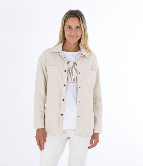 Hurley Overshirt Oceancare Corduroy Marshmallow | 50GHQFWKZ