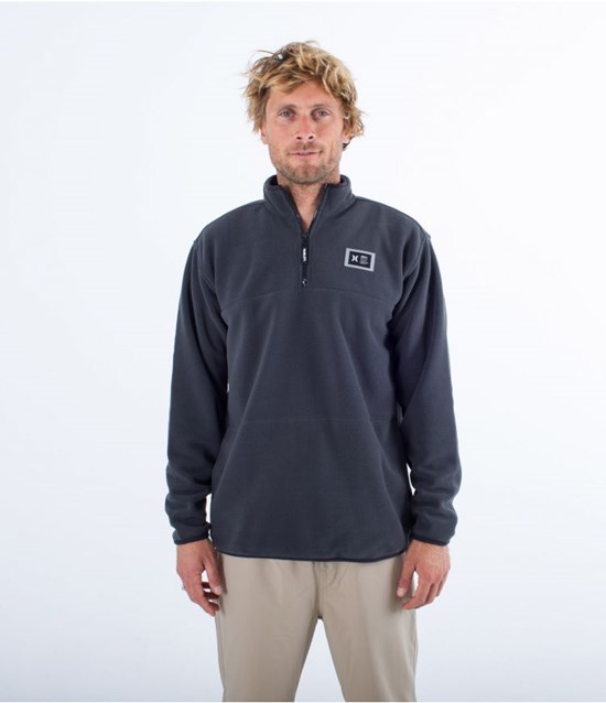 Hurley Polar 1/4 Zip Mesa Windchill Grau | 19FWYKCVP