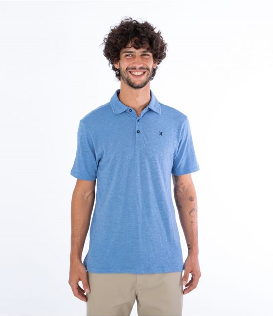 Hurley Polo Kurzes Sleeve Ace Vista Blau | 16YEATCIP