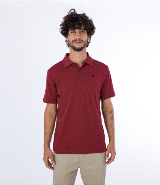 Hurley Polo Kurzes Sleeve Ace Vista Rot | 28ORZFPQN
