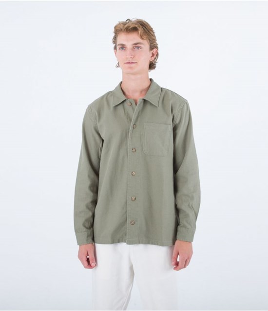 Hurley Shirt Bixby Canvas Army | 32IRQYWAP