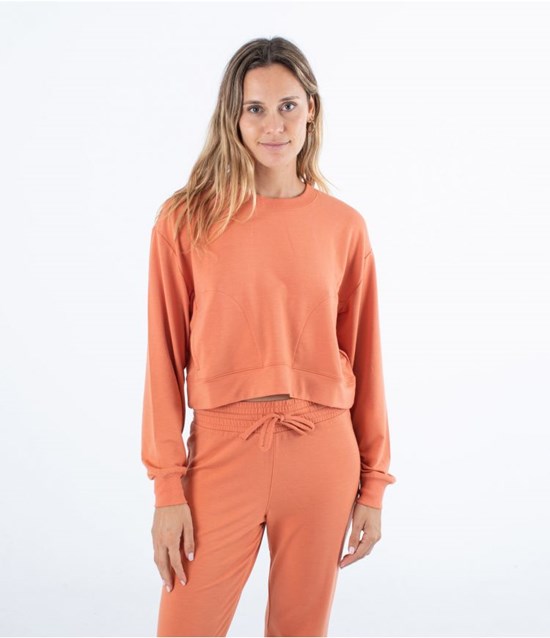 Hurley Sweatshirt Oversize Easy Carnelian | 05CVXHTWA