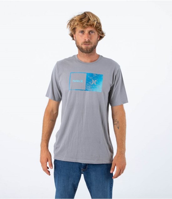 Hurley T-shirt Kurzes Sleeve Evd Wash Halfer Gradient Grau | 25IXFKCQS