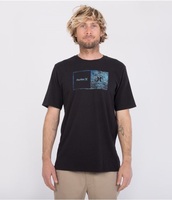 Hurley T-shirt Kurzes Sleeve Evd Wash Halfer Gradient Schwarz | 98FIVMTNH