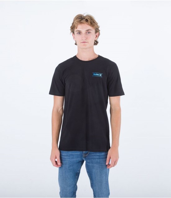 Hurley T-shirt Kurzes Sleeve Everyday O&o Slashed Schwarz | 57SVUABEI