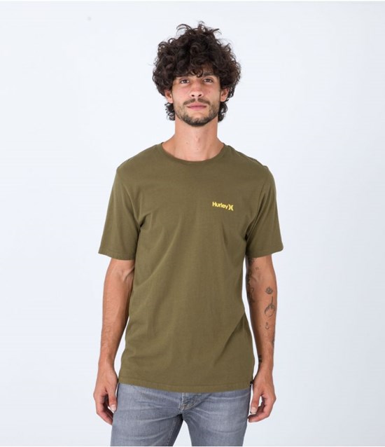 Hurley T-shirt Kurzes Sleeve Everyday O&o Sc Olivgrün | 93NZTCSVO