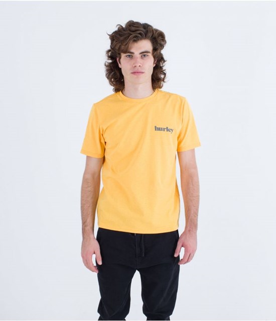Hurley T-shirt Kurzes Sleeve Everyday Recycled Lowers Puff Buttersauce | 52NMTBQZV