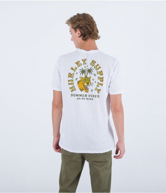 Hurley T-shirt Kurzes Sleeve Everyday Summer Vibes Weiß | 49WRBDPYF