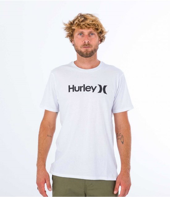 Hurley T-shirt Kurzes Sleeve Everyday Washed Core O&o Weiß | 62UGPBSZH