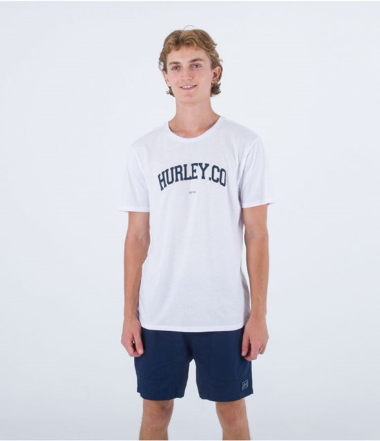 Hurley T-shirt Kurzes Sleeve H2o Dri Authentic Weiß | 87OIQCTBJ