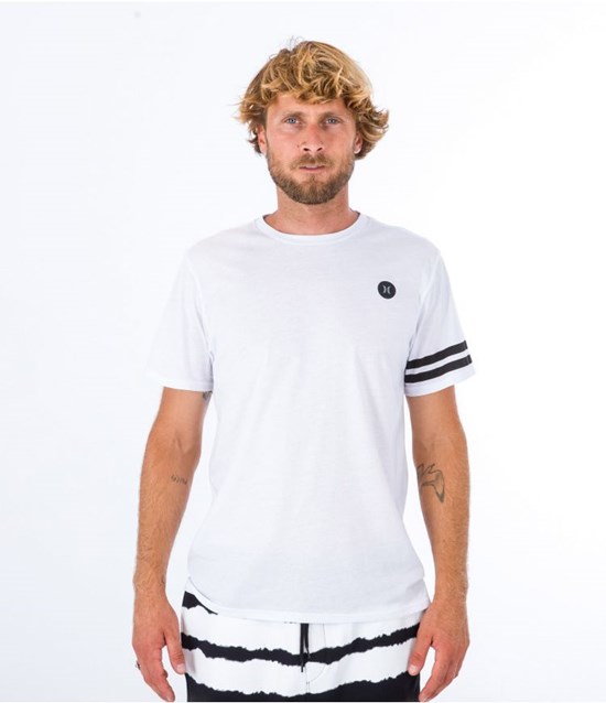 Hurley T-shirt Kurzes Sleeve H2o Dri Block Party Weiß | 61QKBWHLN