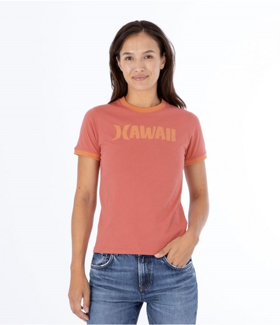 Hurley T-shirt Kurzes Sleeve Oceancare Aloha Rot | 36CEZTJPK