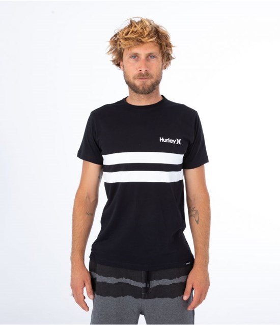 Hurley T-shirt Kurzes Sleeve Oceancare Block Party Schwarz | 49HFYBQUJ