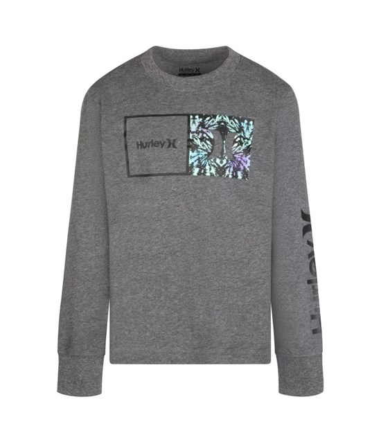 Hurley T-shirt Long Sleeve Boy - Natural Charcoal Heather | 41QFOKJGU
