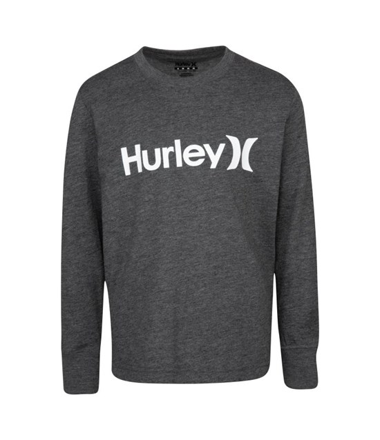 Hurley T-shirt Long Sleeve Boy - One & Only Charcoal Heather | 03FQMUAHT