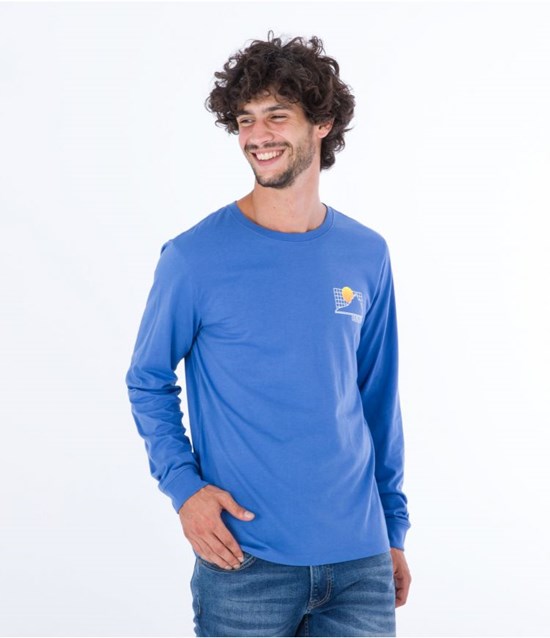 Hurley T-shirt Long Sleeve Everyday Explore The Great Outdoors Tiefes | 06NRVTGEM