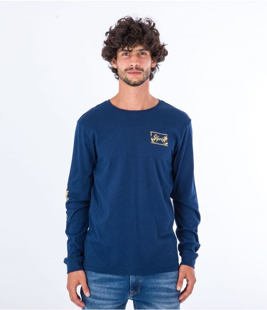 Hurley T-shirt Long Sleeve Everyday Mai Tai Night Force | 25EYHPQFR