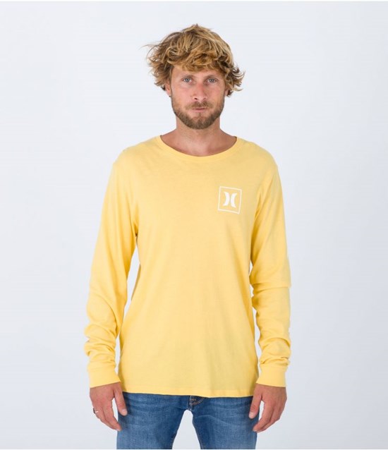 Hurley T-shirt Long Sleeve Everyday O&o Icon Buttersauce | 70FESNXDZ