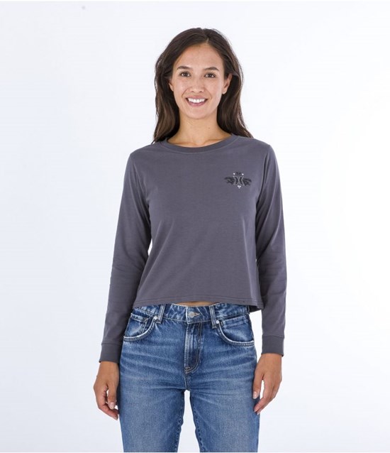 Hurley T-shirt Long Sleeve Oceancare Mona Caviar | 01FJPSMCO