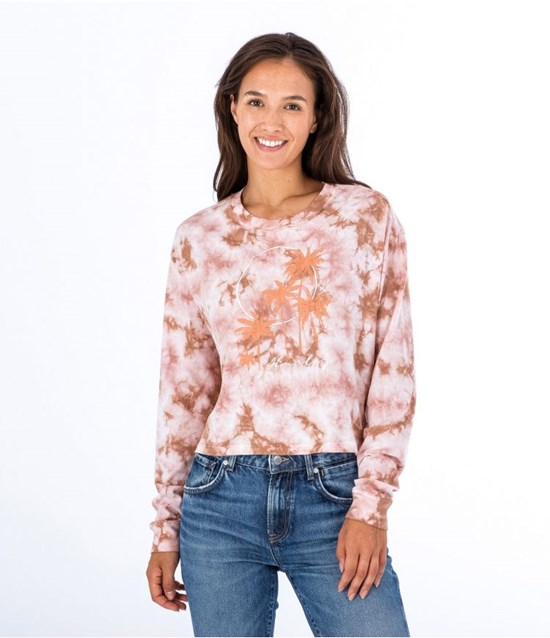 Hurley T-shirt Long Sleeve Taryn Washed Mehrfarbig | 93VSMGFTD