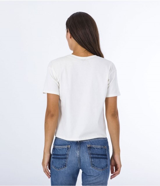 Hurley T-shirt Print Oceancare O&o Ss Marshmallow | 09RWXIKAU