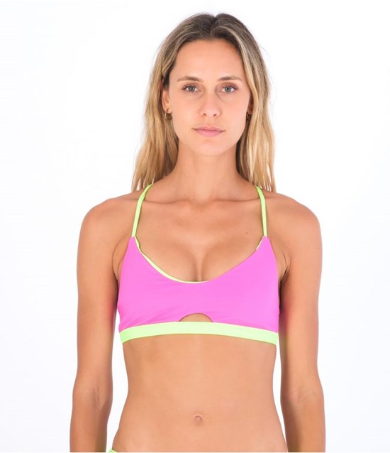 Hurley Top Lsf Blocked Max Bow Back Rosa | 93YIOTNEC