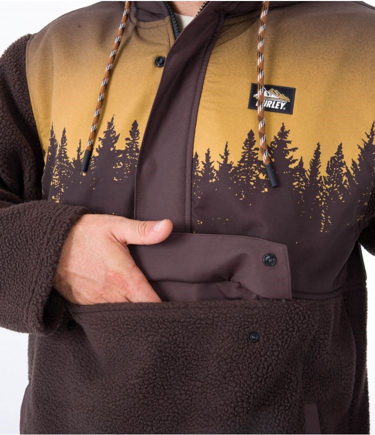 Hurley Anorak Polar Evergreen Burrito Anorak Braun | 68LEYBOKH