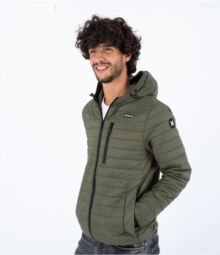 Hurley Balsam Gesteppt Packable Jacket Khaki | 48RGBNOCA