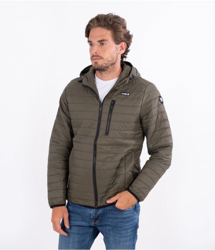Hurley Balsam Gesteppt Packable Jacket Khaki | 48RGBNOCA