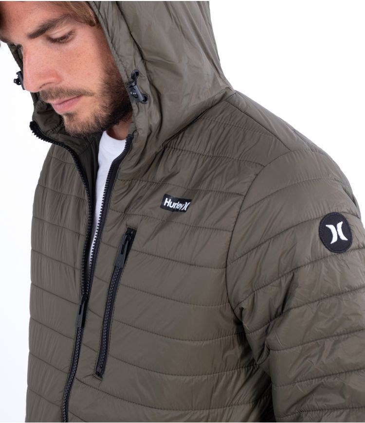 Hurley Balsam Gesteppt Packable Jacket Khaki | 48RGBNOCA