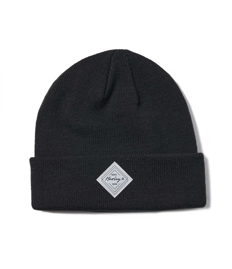 Hurley Beanie Diamond Cuff Schwarz | 60WQUHRBM
