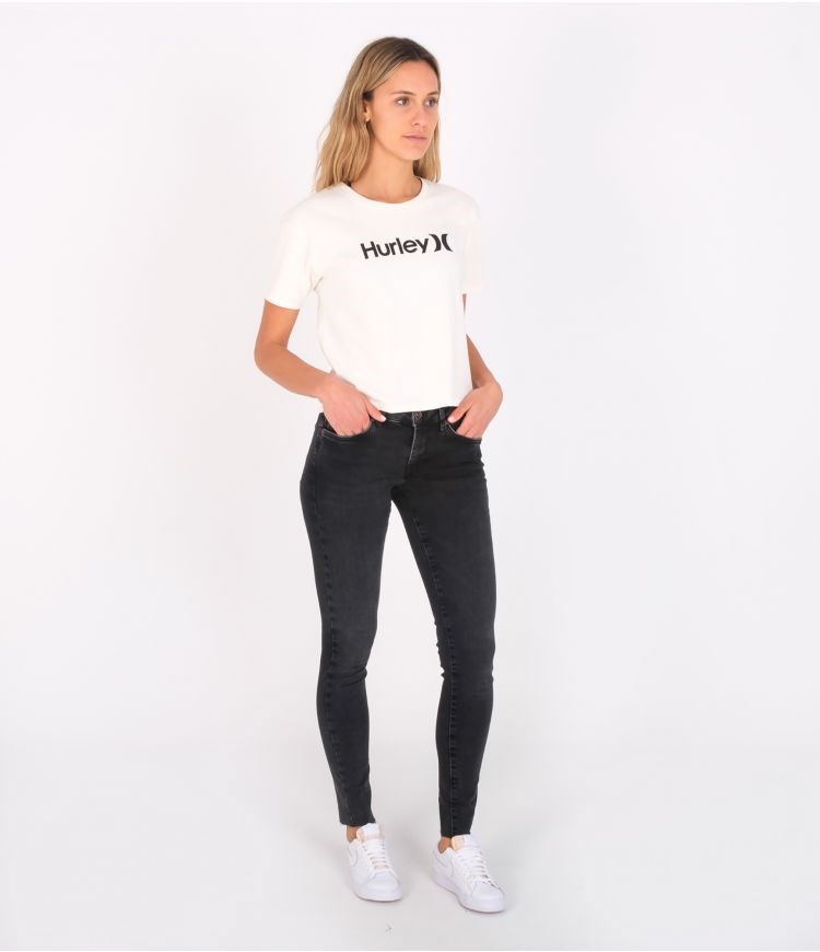 Hurley Bianca Skiny Oceancare Denim Pant Bottoms Schwarz | 49PUMOVRA
