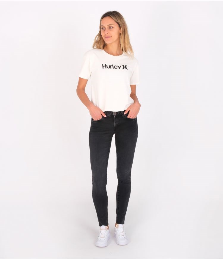 Hurley Bianca Skiny Oceancare Denim Pant Bottoms Schwarz | 49PUMOVRA