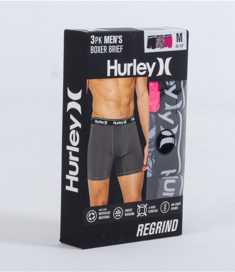 Hurley Boxer 3 Pack Regrind Boise | 85CQFSDVR