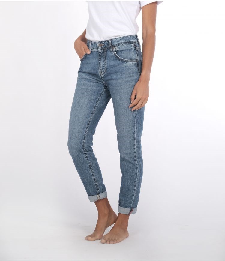 Hurley Boyfriend Oceancare Denim Pant Bottoms Blau | 85NCVUJLY