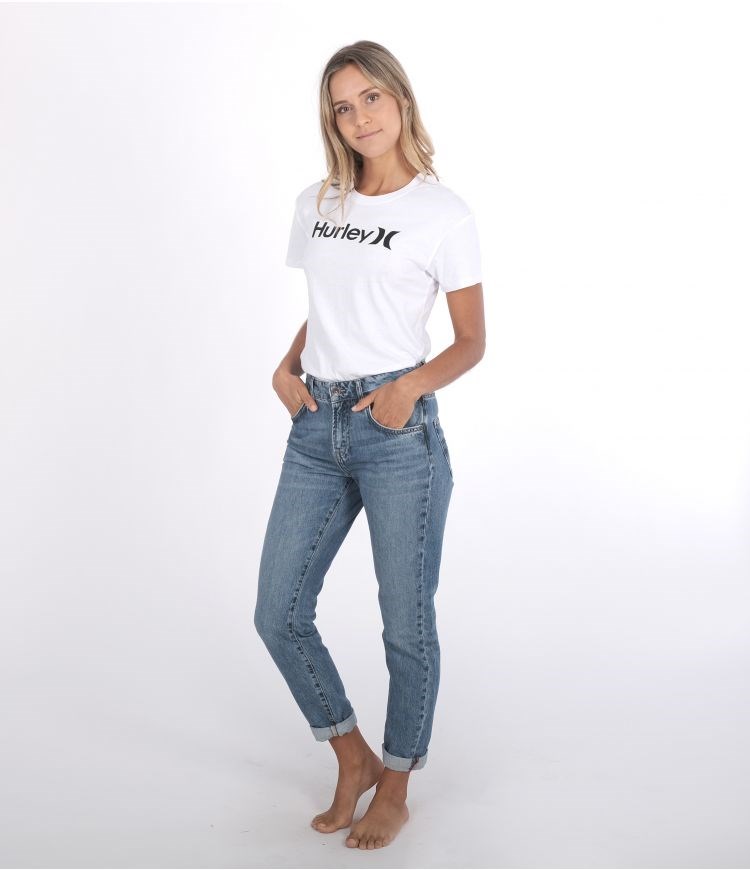 Hurley Boyfriend Oceancare Denim Pant Bottoms Blau | 85NCVUJLY