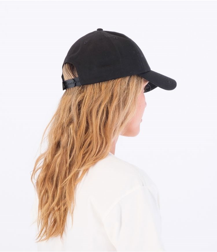 Hurley Cap Mom Iconic Schwarz Weiß | 46PDWOURG