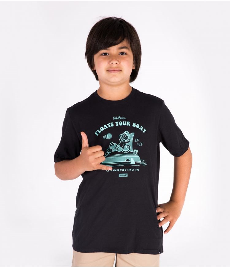 Hurley Chimwrecked Ss - Boys - Kids' Tops Schwarz | 40TJQASDI