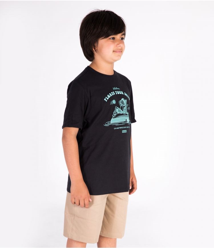 Hurley Chimwrecked Ss - Boys - Kids' Tops Schwarz | 40TJQASDI