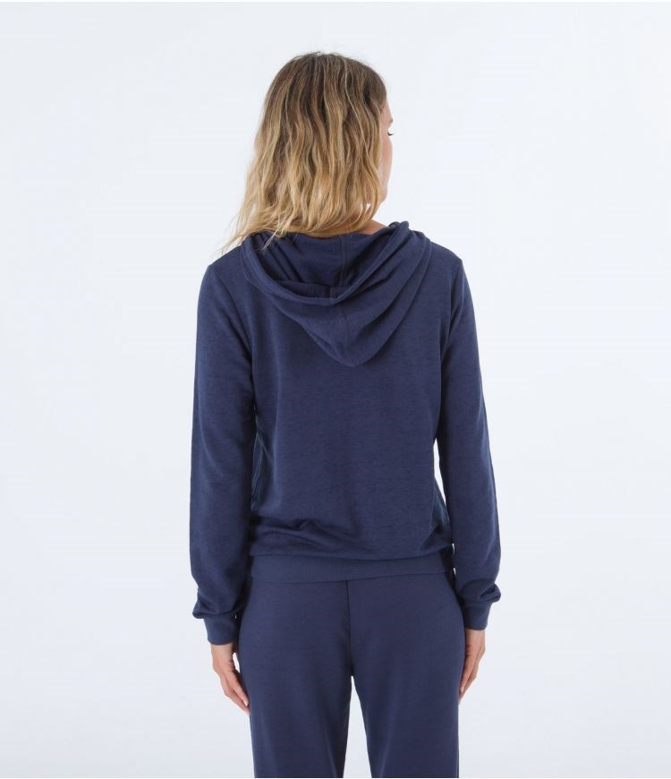 Hurley Hoodie Delilah Burnout Perfect Indigo | 04EPJBWXY
