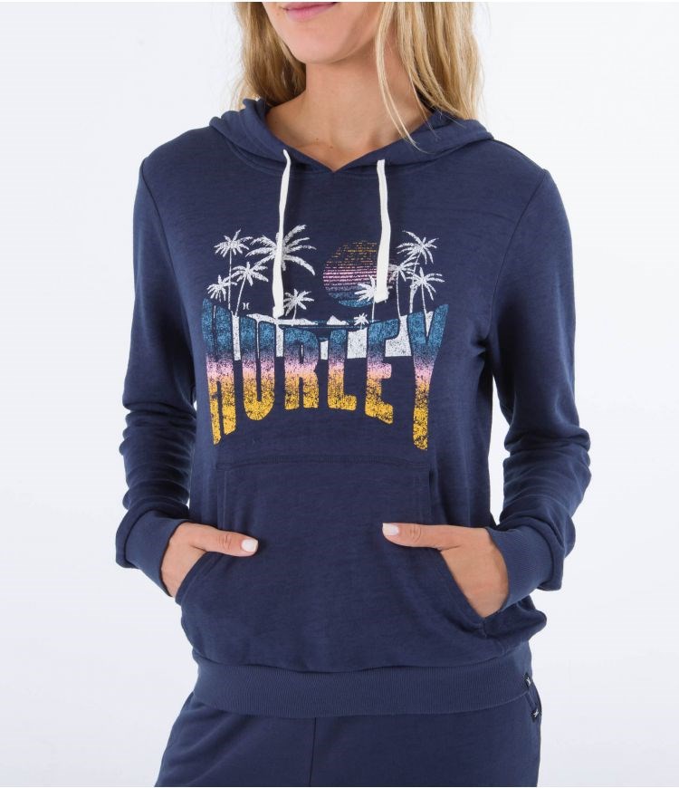 Hurley Hoodie Delilah Burnout Perfect Indigo | 04EPJBWXY
