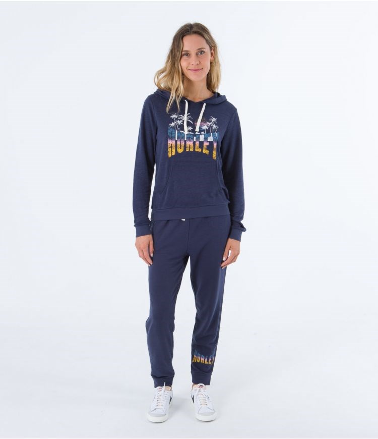 Hurley Hoodie Delilah Burnout Perfect Indigo | 04EPJBWXY